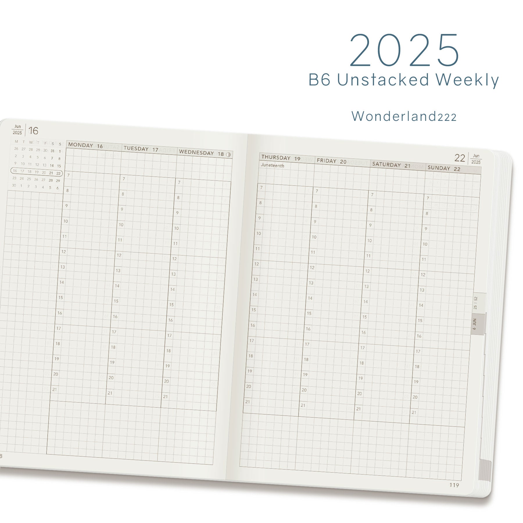 Wonderland 222 Planner and Notebook lineup for 2025 featuring tomoe river paper