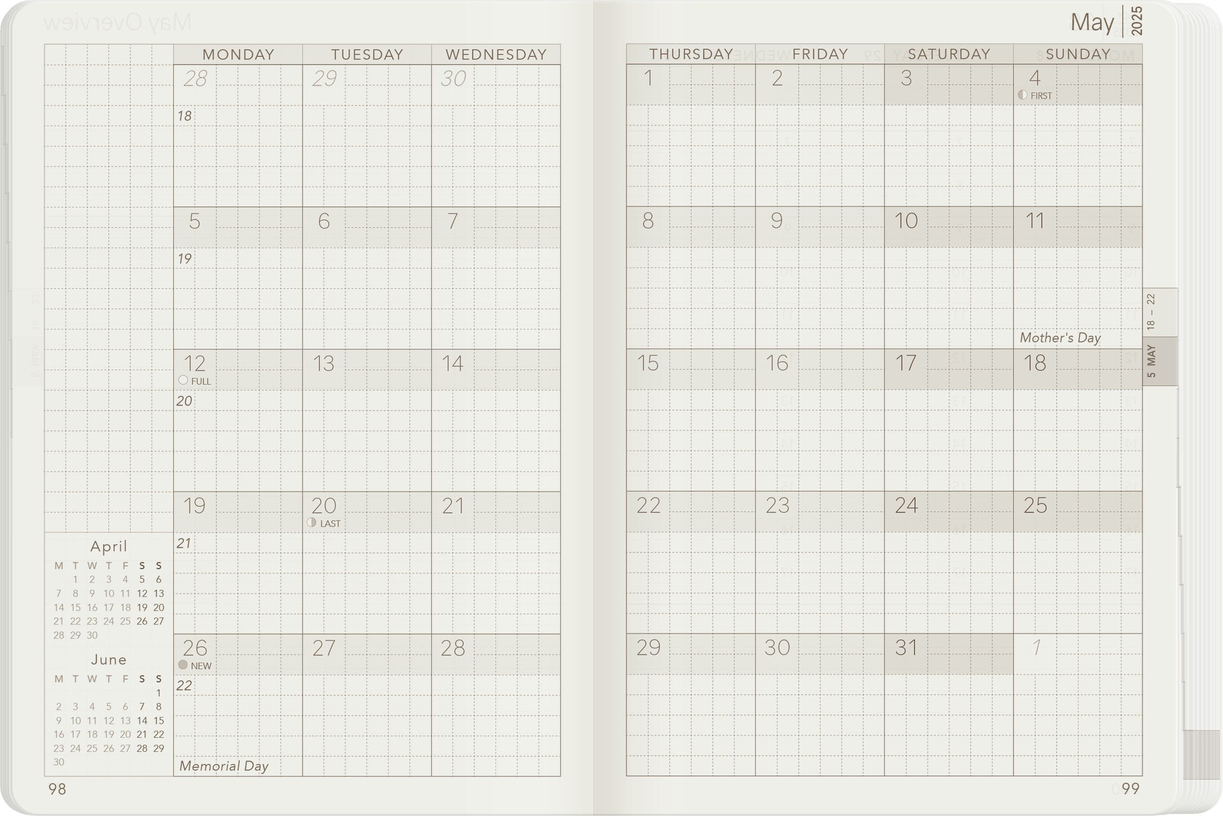 PRE-ORDER | 2025 A6 Weekly Planner | 52gsm Tomoe River Paper | All-in-One | Stacked Weekends