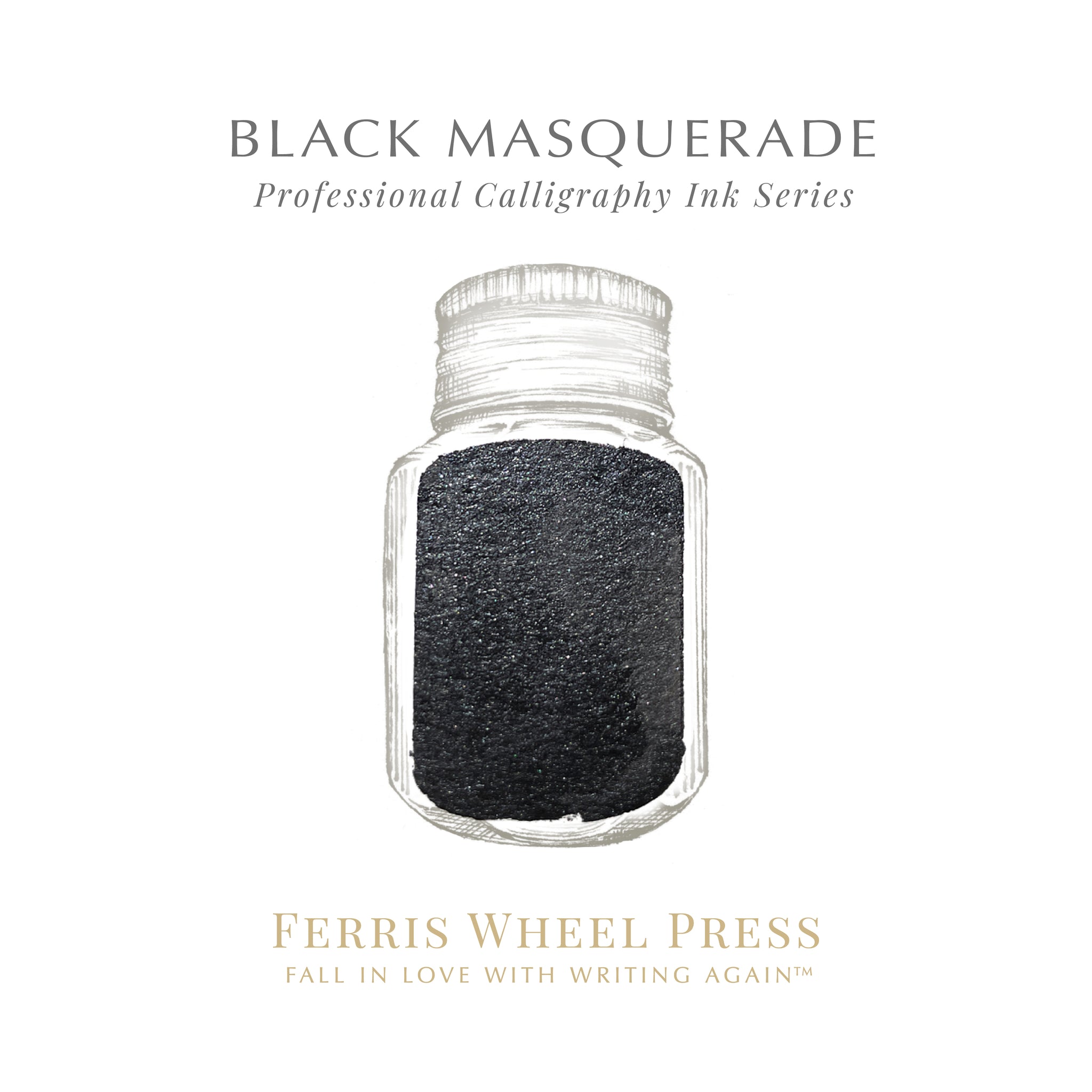 Ferris Wheel Press | Calligraphy Ink | Black Masquerade