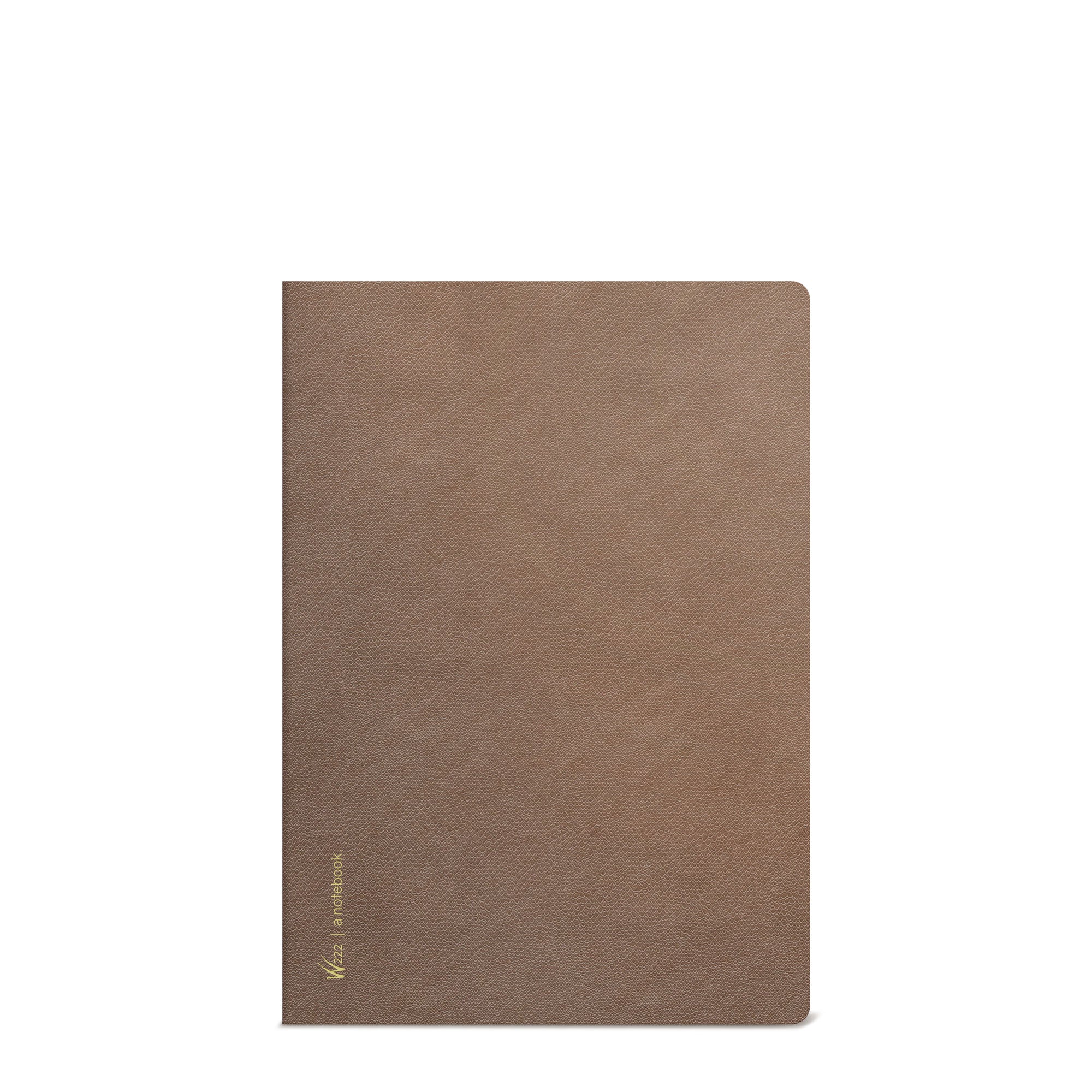 B6 notebook from Wonderland 222 with Perfect Pinecone textured cover, minimalist writing notebook.