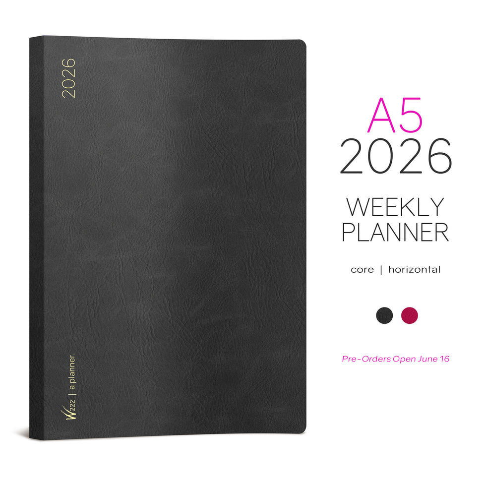 2026 A5 Weekly Planner – Core | Horizontal | Wonderland 222