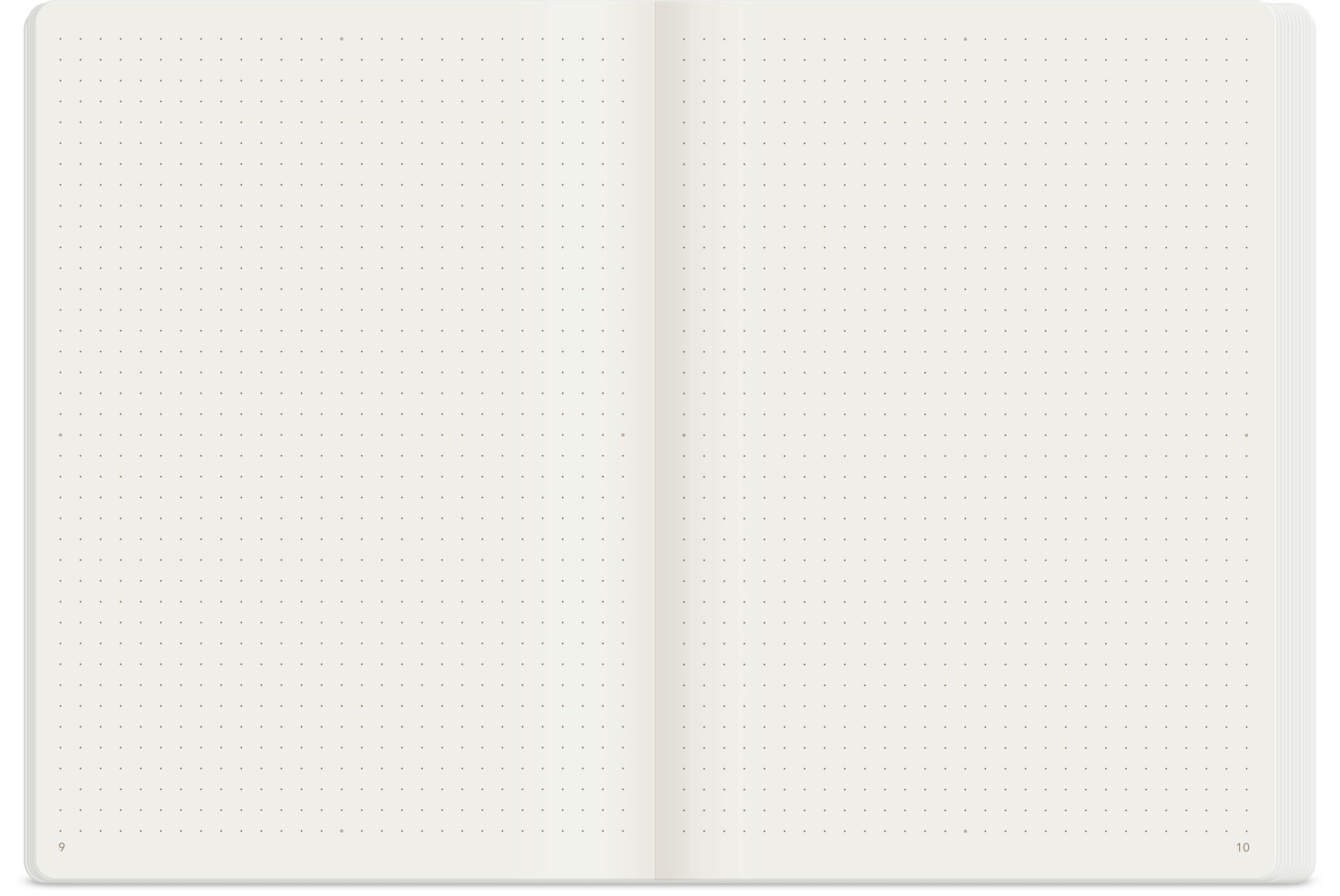 Wonderland 222 A5 dot notebook open to a blank piece of ultra light weight ultra thin  fountain pen friendly paper