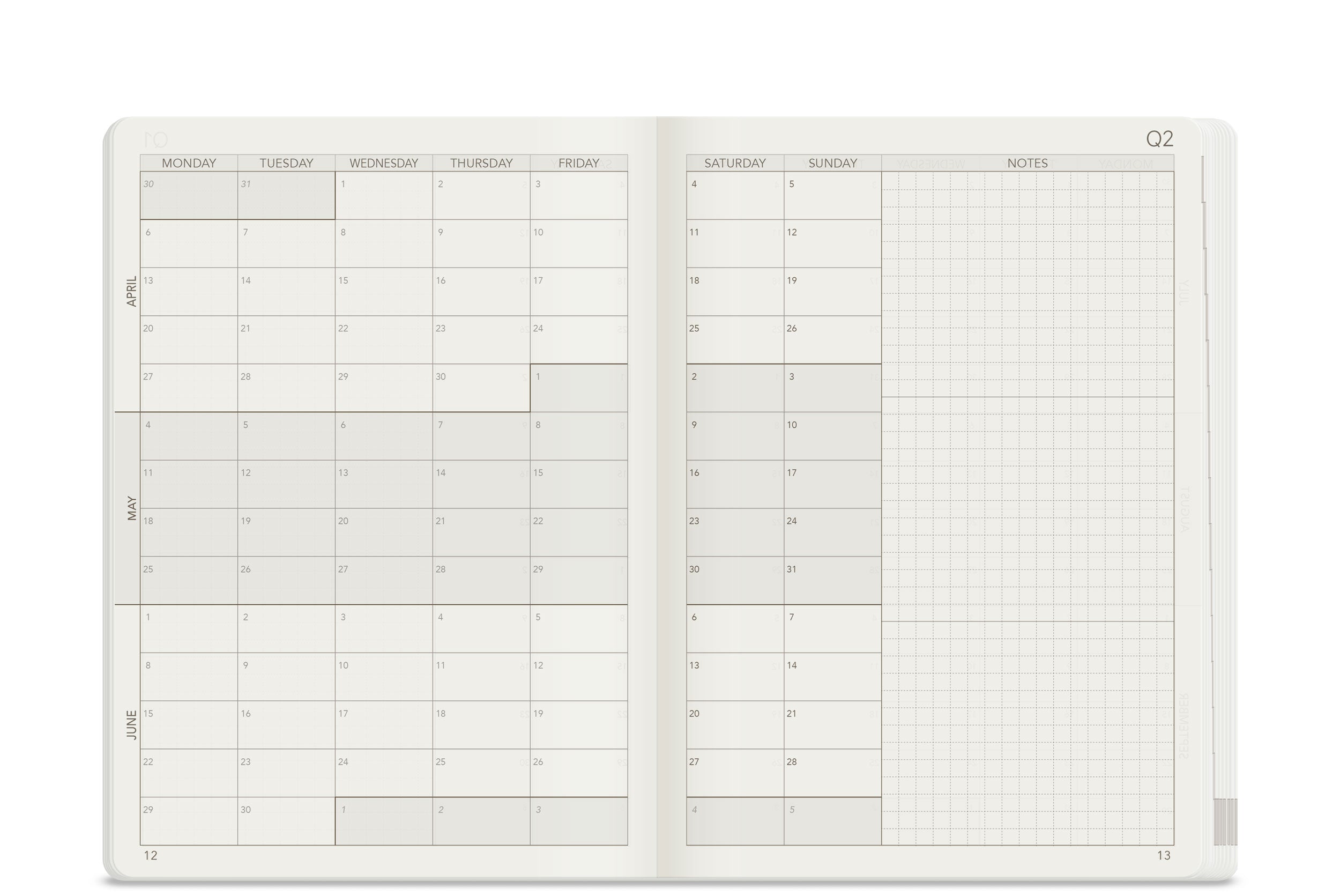 コレクション FH/gerrit rietveld abcdesigne CALENDAR 2026 B6 Weekly Planner | Core | Horizontal – Wonderland222