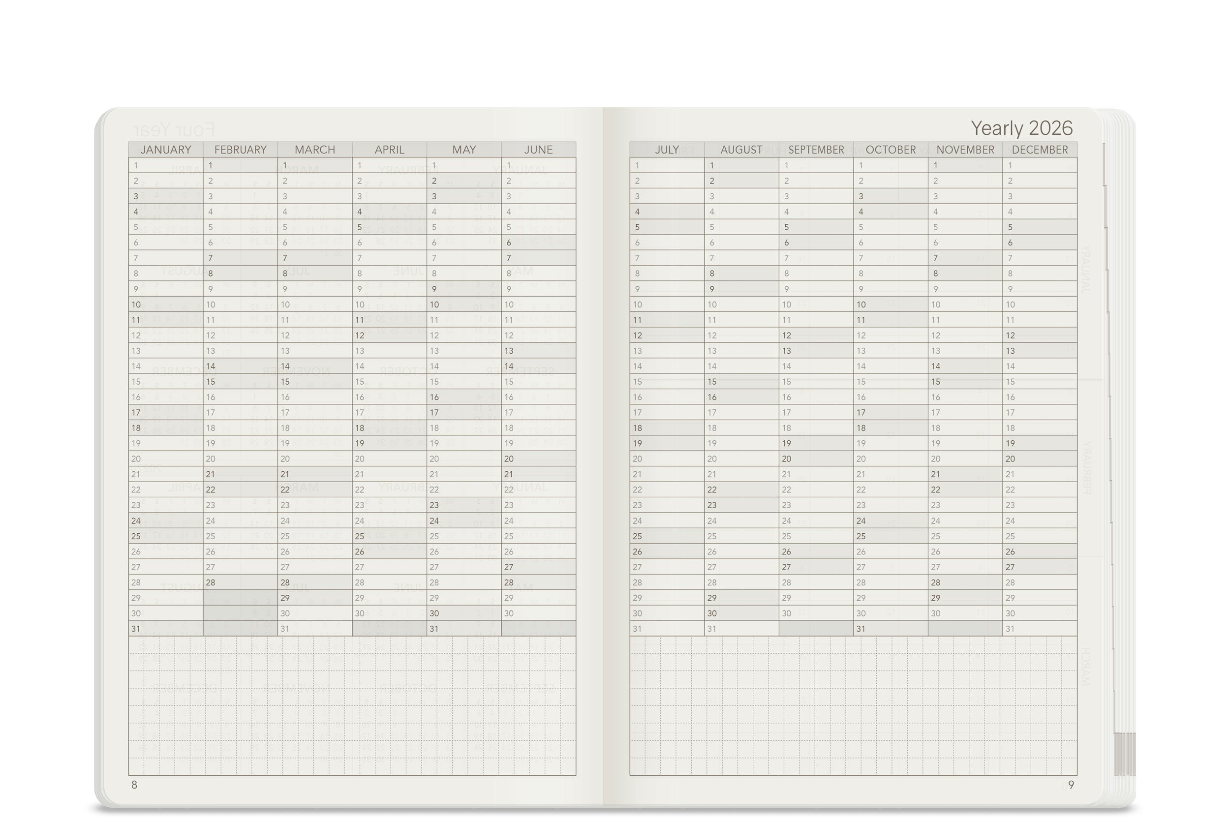 2026 B6 Planner – All-in-One | Unstacked Weekends | Wonderland 222