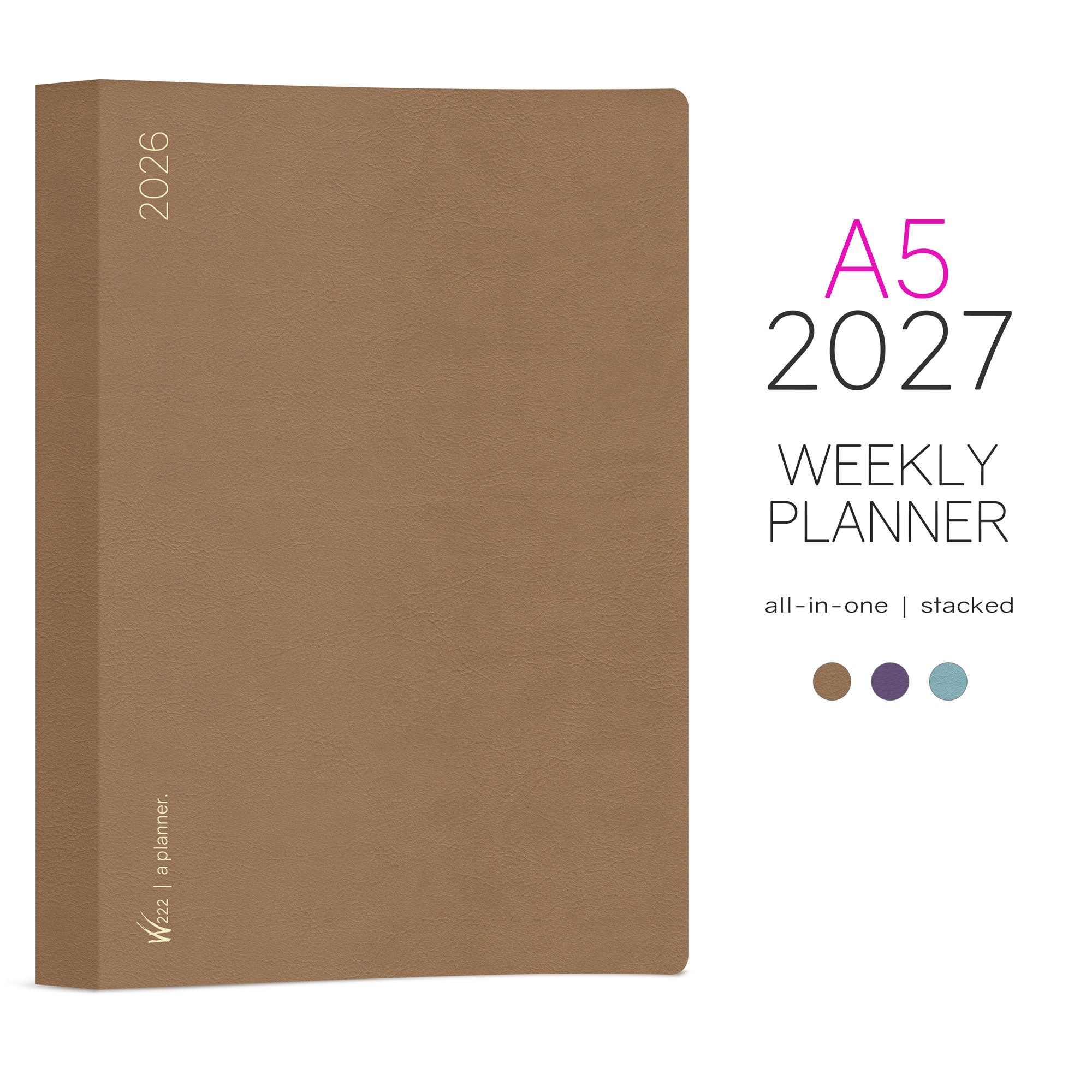 PRE-ORDER | 2027 A5 Weekly Planner | All-in-One | Stacked Weekends