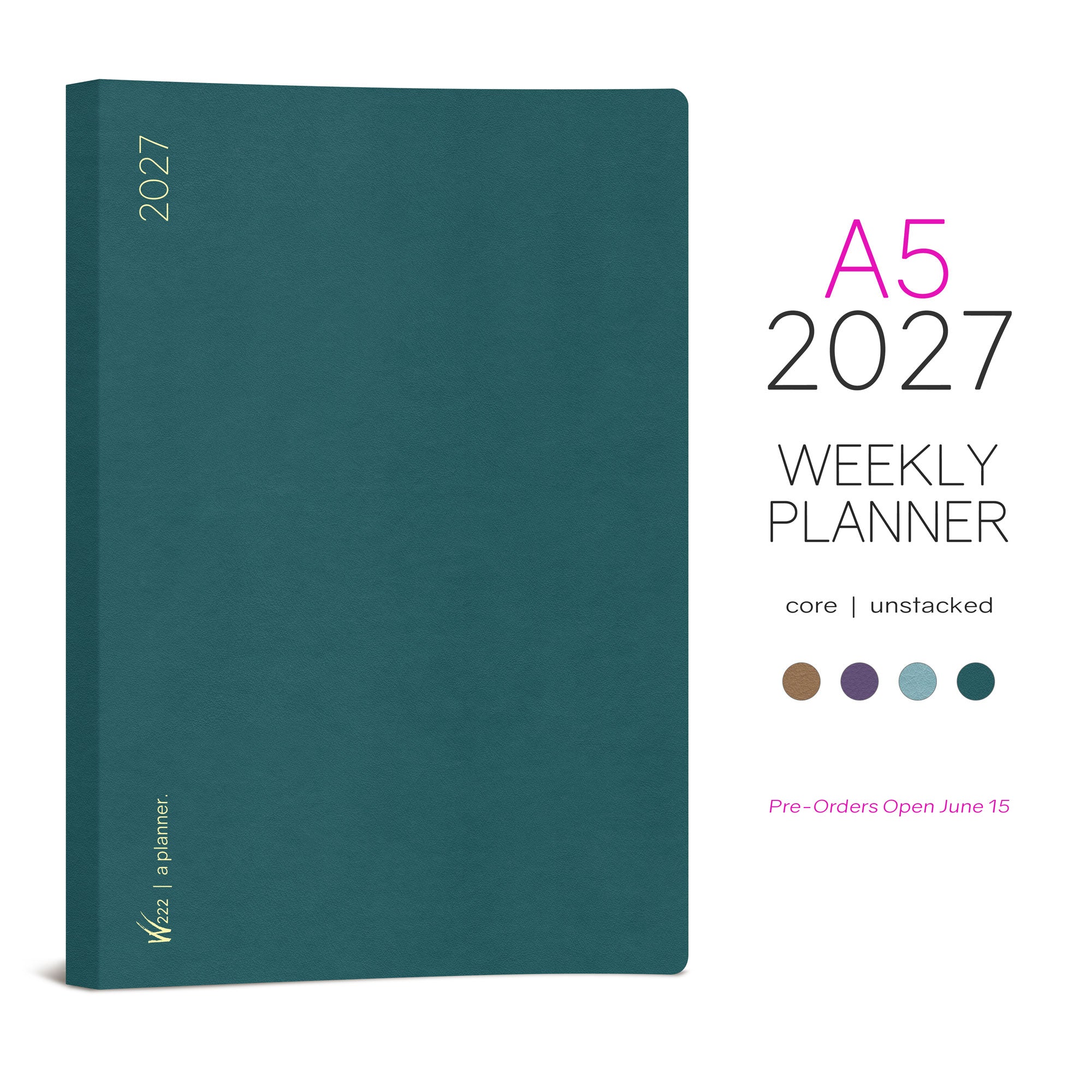 2027 A5 Weekly Planner | Core | Unstacked Weekends