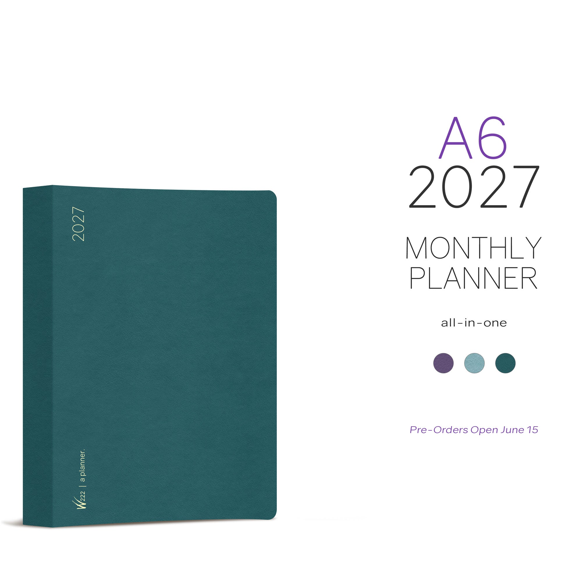 2027 A6 Monthly Planner | Wonderland 222