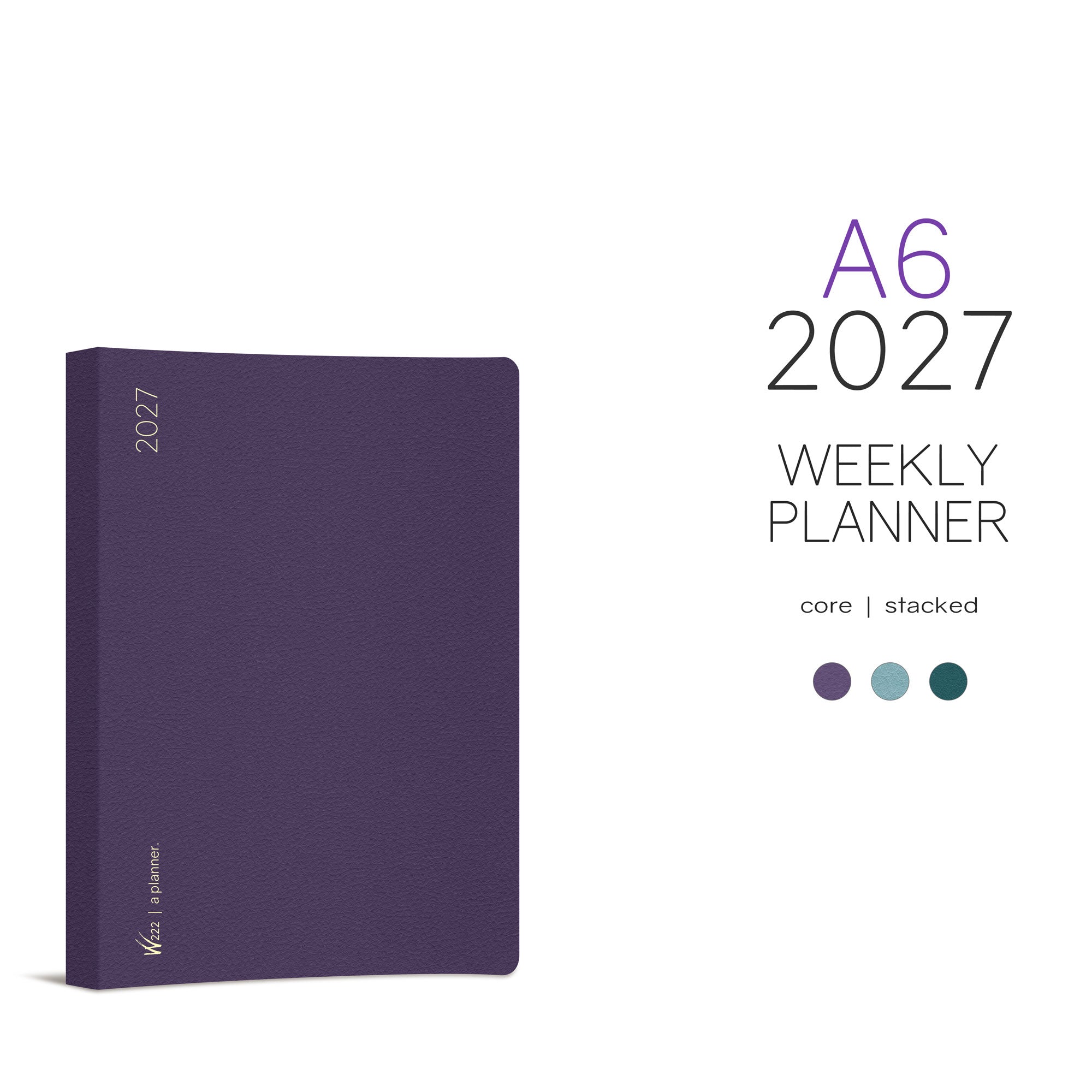 2027 A6 Weekly Planner | Core | Stacked Weekends