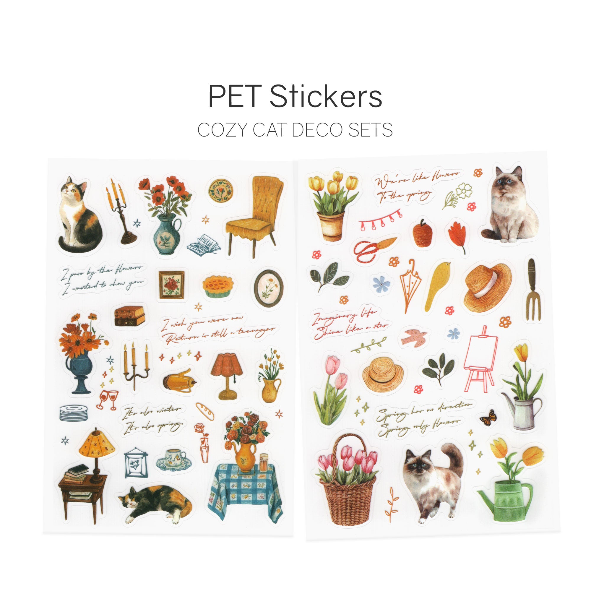 Cozy Cat PET Deco Stickers
