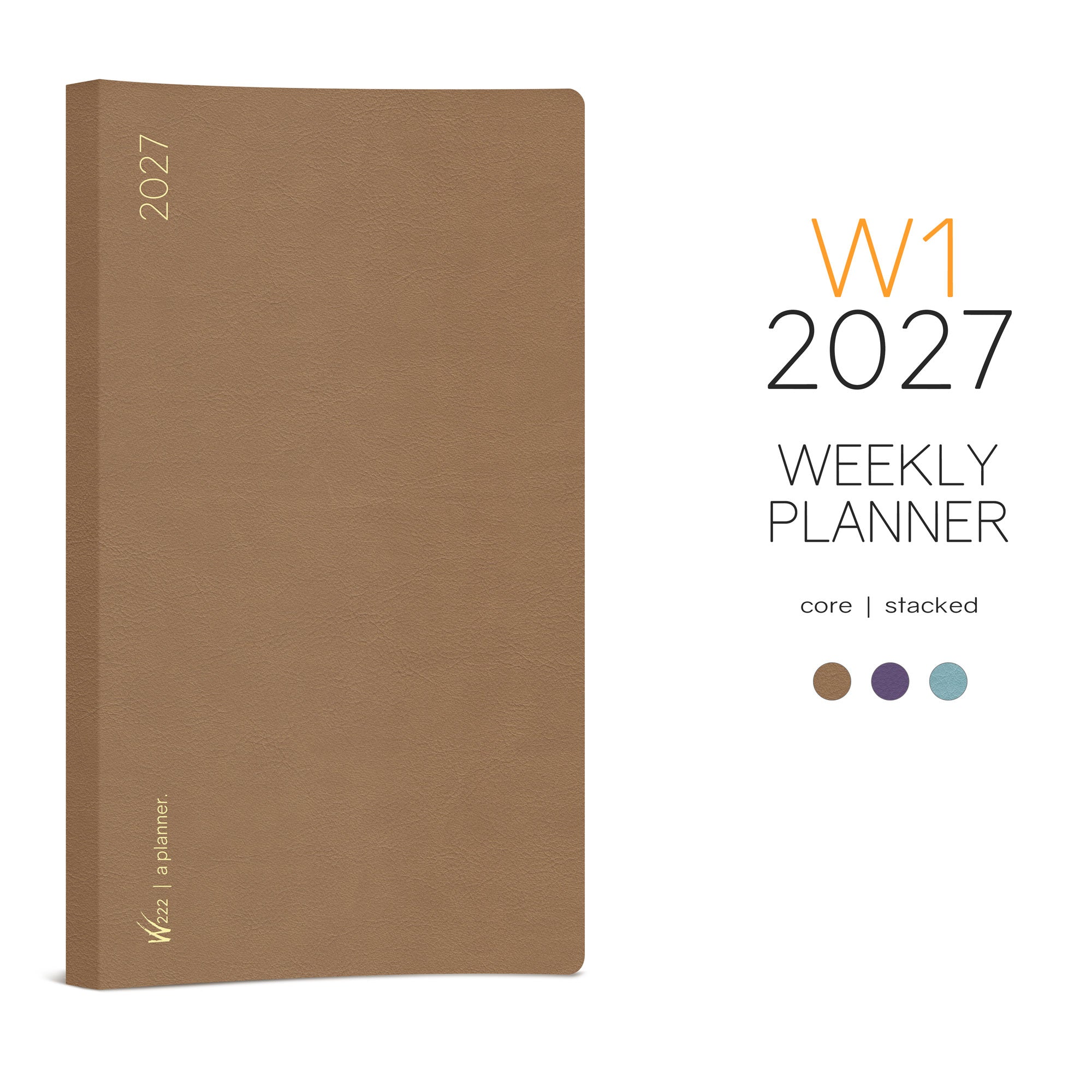 2027 W1 Weekly Planner | Core | Stacked Weekends