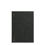 Wonderland 222 2026 B6 planner in Midnight Sky featuring textured black cover with gold foil 2026 detail, minimalist hardcover design.