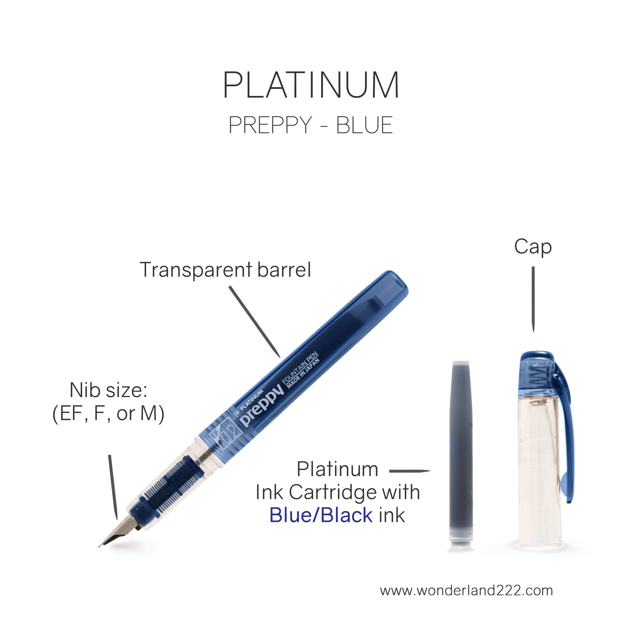 Platinum Fountain Pen | Preppy – Wonderland222