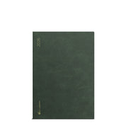 Wonderland 222 2026 A6 weekly planner cover in North Slope green with gold foil “2026” and minimalist textured cover.