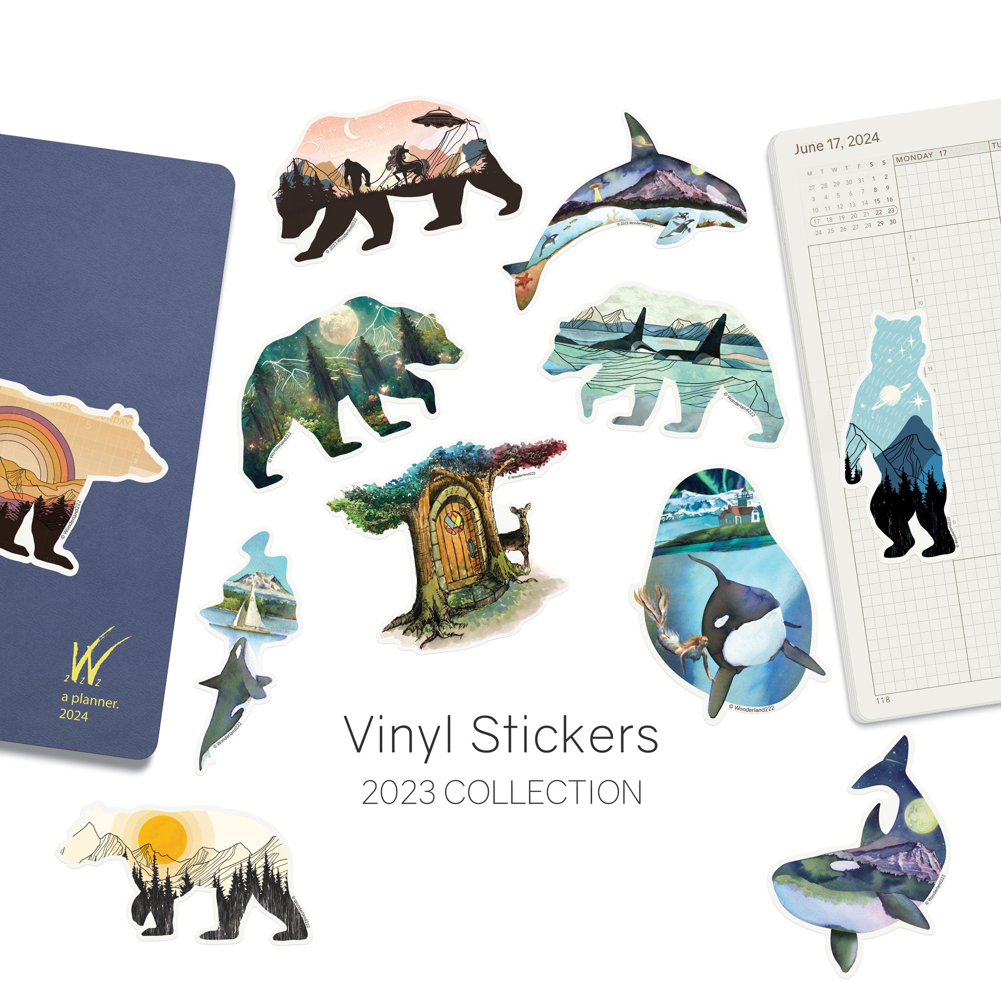 Waterproof vinyl stickers for stationery lovers | Wonderland 222