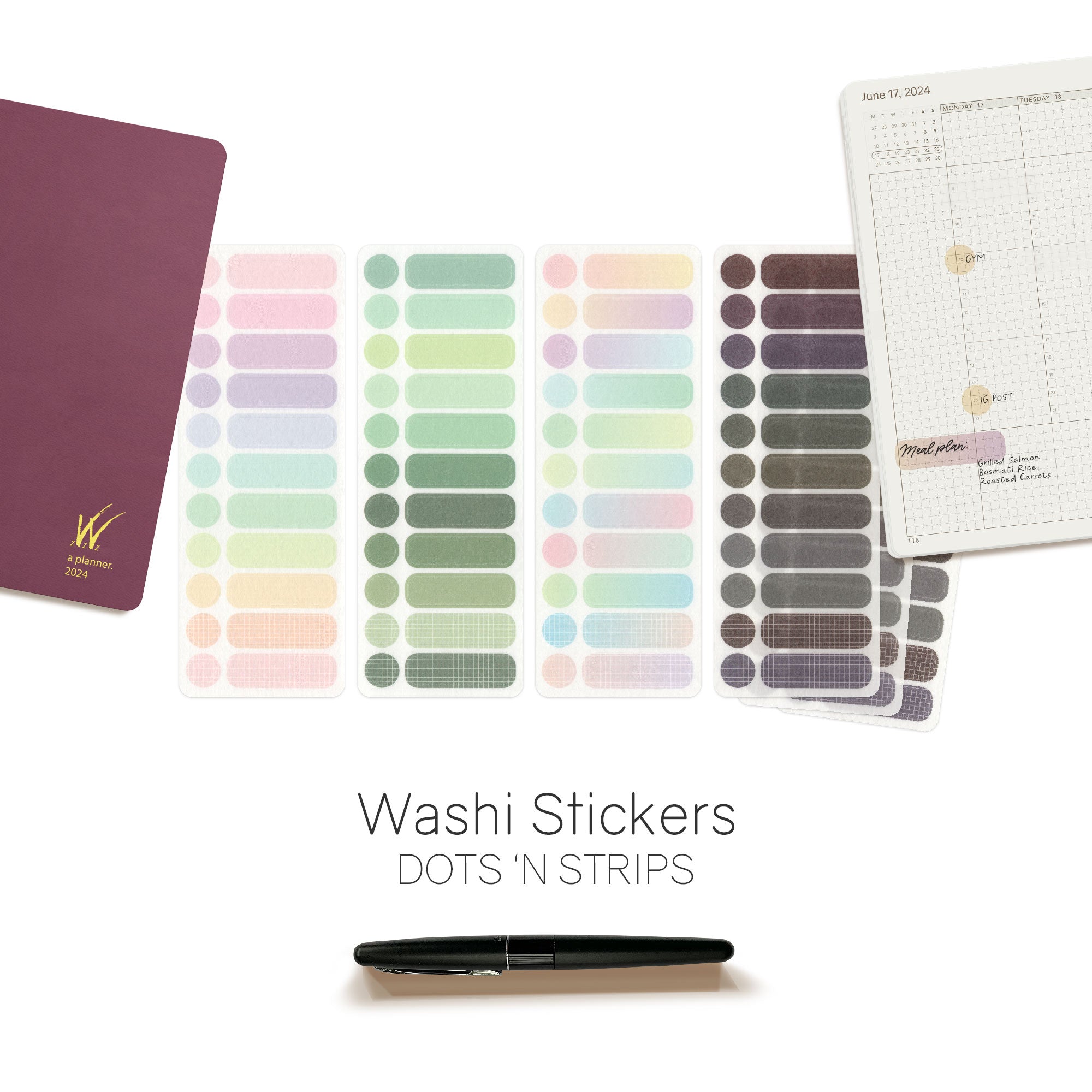 Washi Stickers - Strips 'n Dots