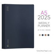 2025 A5 Weekly Planner | 52gsm Tomoe River Paper | All-in-One | Stacked Weekends