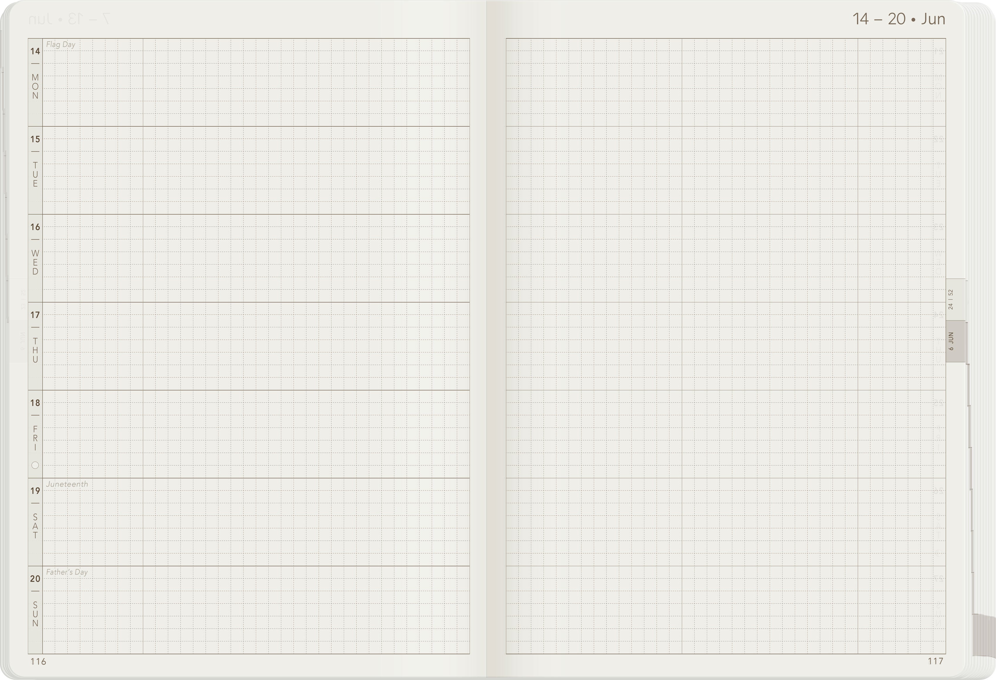 2027 A5 Weekly Planner | Core | Horizontal