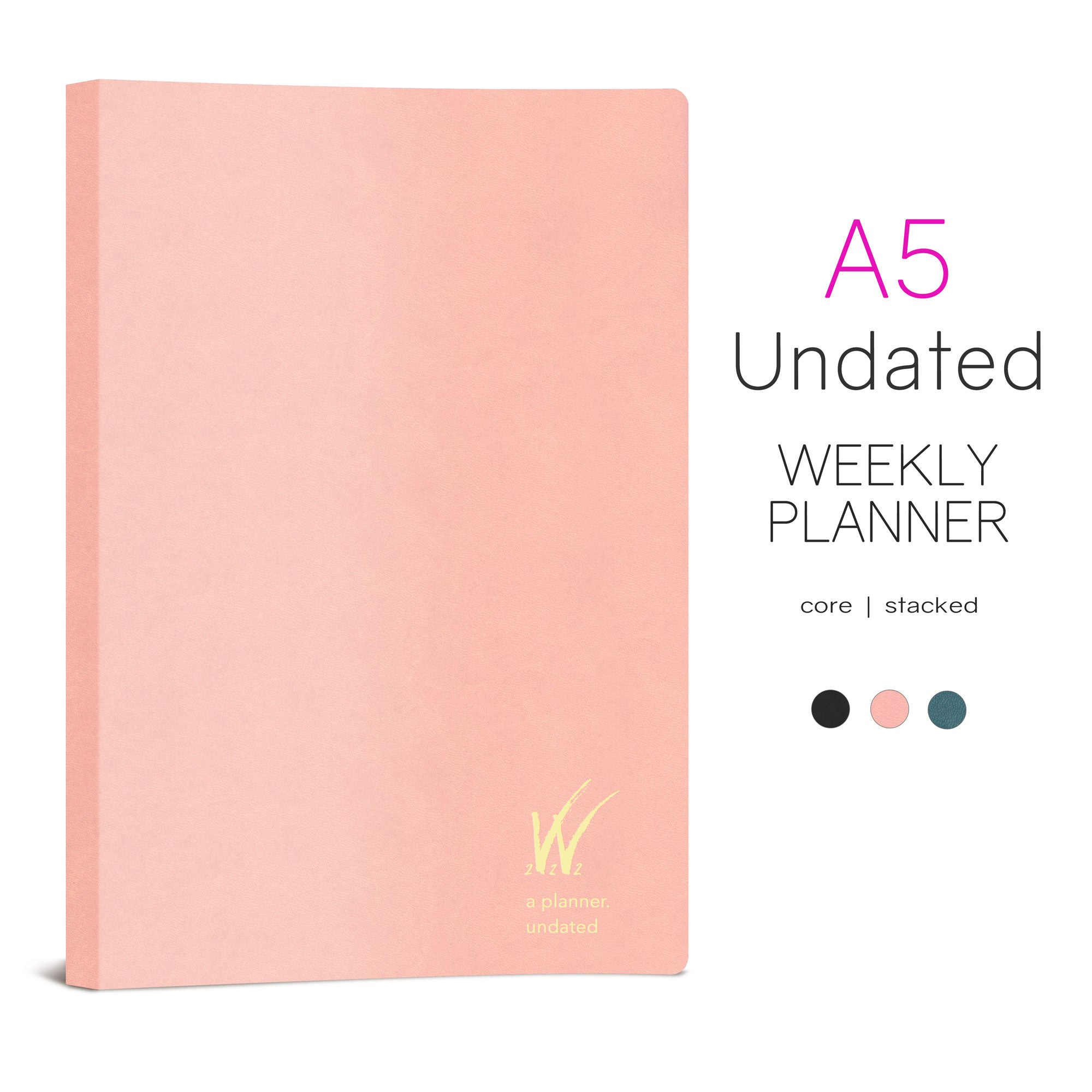 A5 undated weekly planner