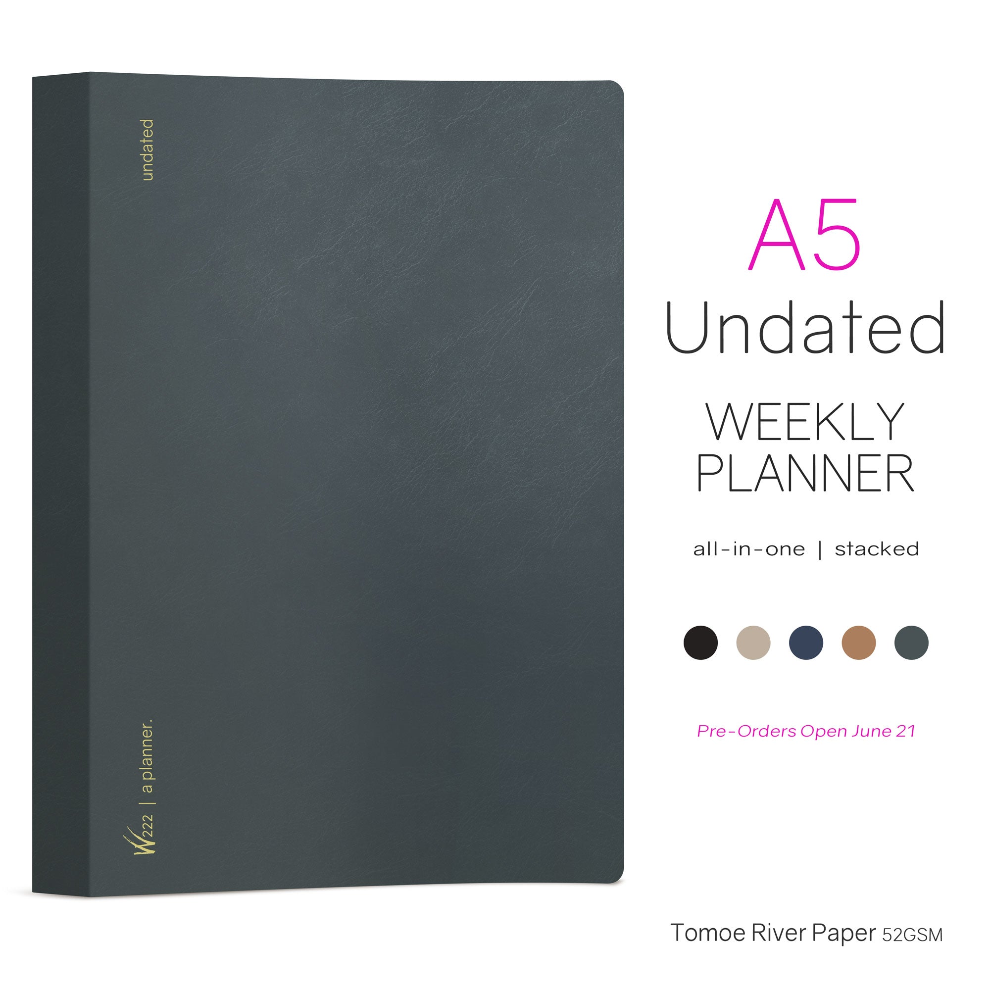 PRE-ORDER | A5 Undated Weekly Planner v.3 | 2025 Edition | All-in-One | Stacked Weekends