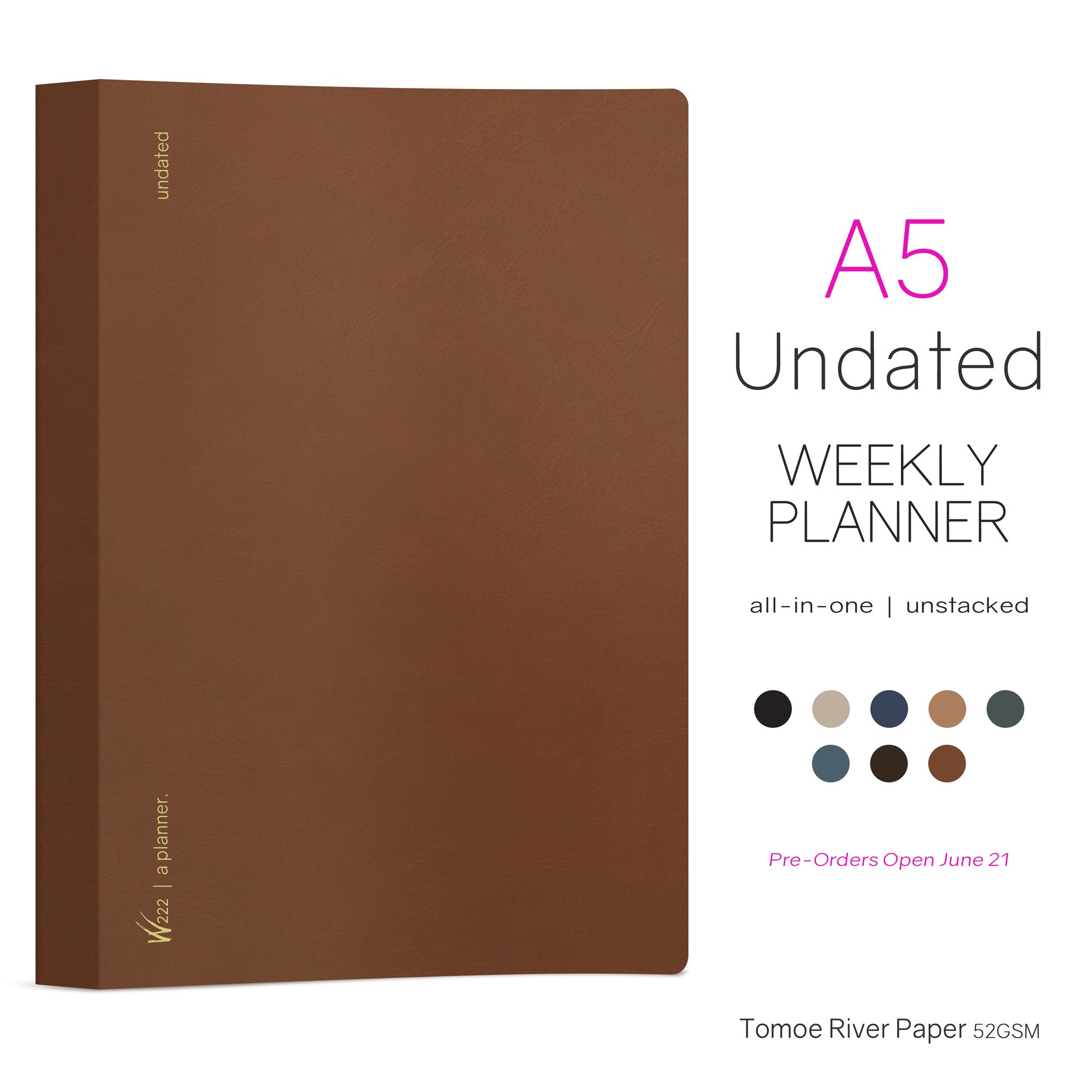 PRE-ORDER | A5 Undated Weekly Planner v.3 | 2025 Edition | All-in-One | Unstacked Weekends