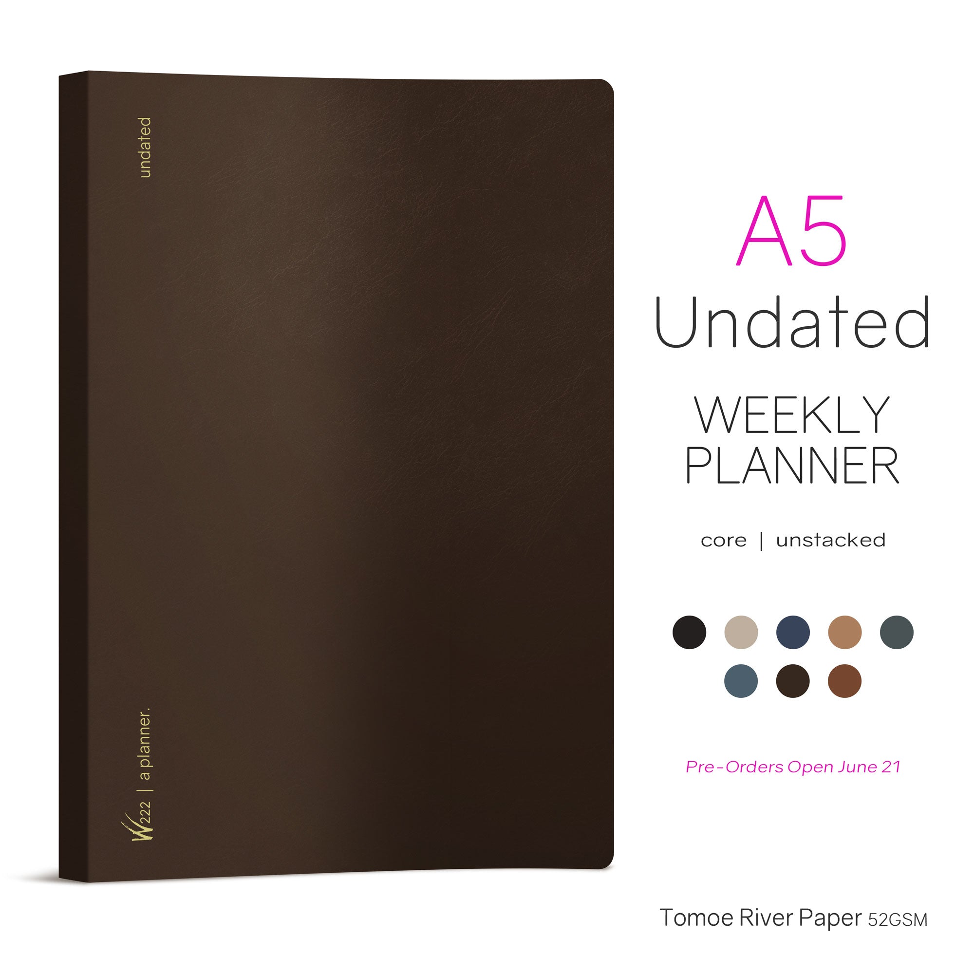PRE-ORDER | A5 Undated Weekly Planner v.3 - 2025 Edition | Core | Unstacked Weekends