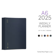 2025 A6 Weekly Planner | 52gsm Tomoe River Paper | All-in-One | Stacked Weekends