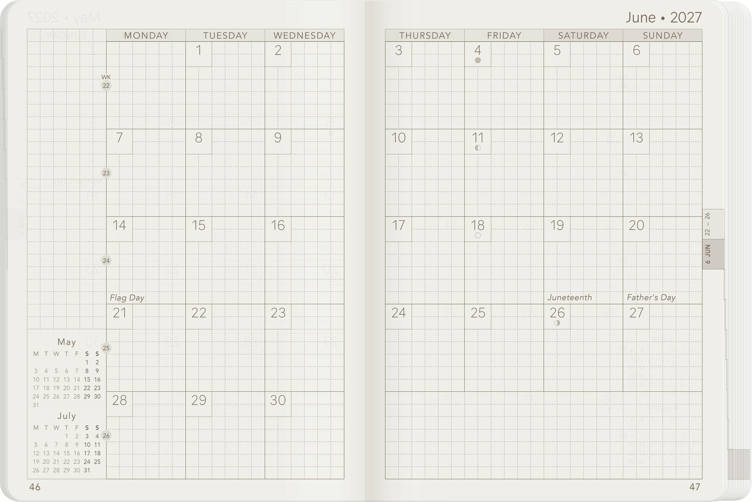 2027 A6 Monthly Planner | Wonderland 222