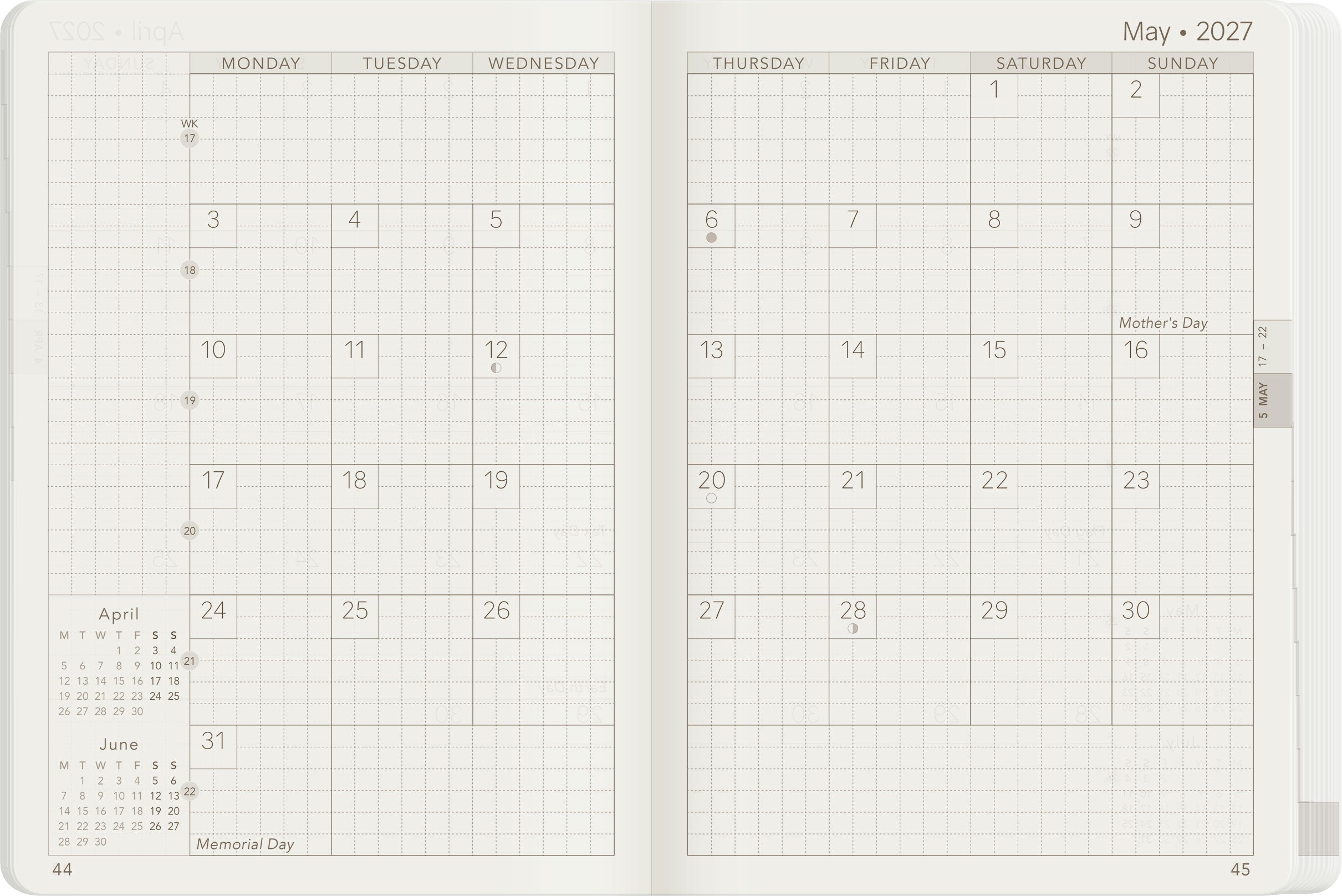2027 A6 Monthly Planner | Wonderland 222