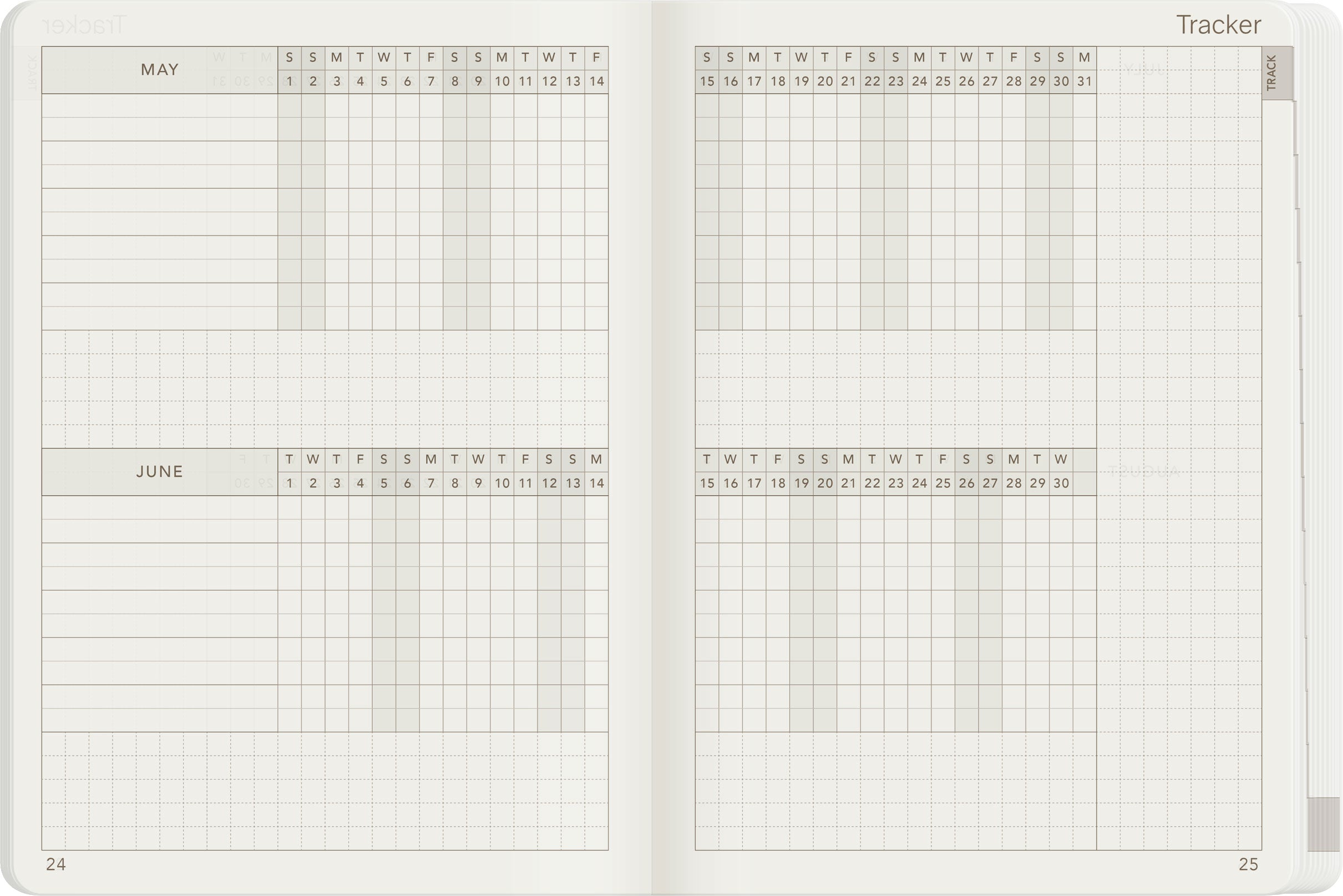 2027 A6 Weekly Planner | All-in-One | Stacked Weekends