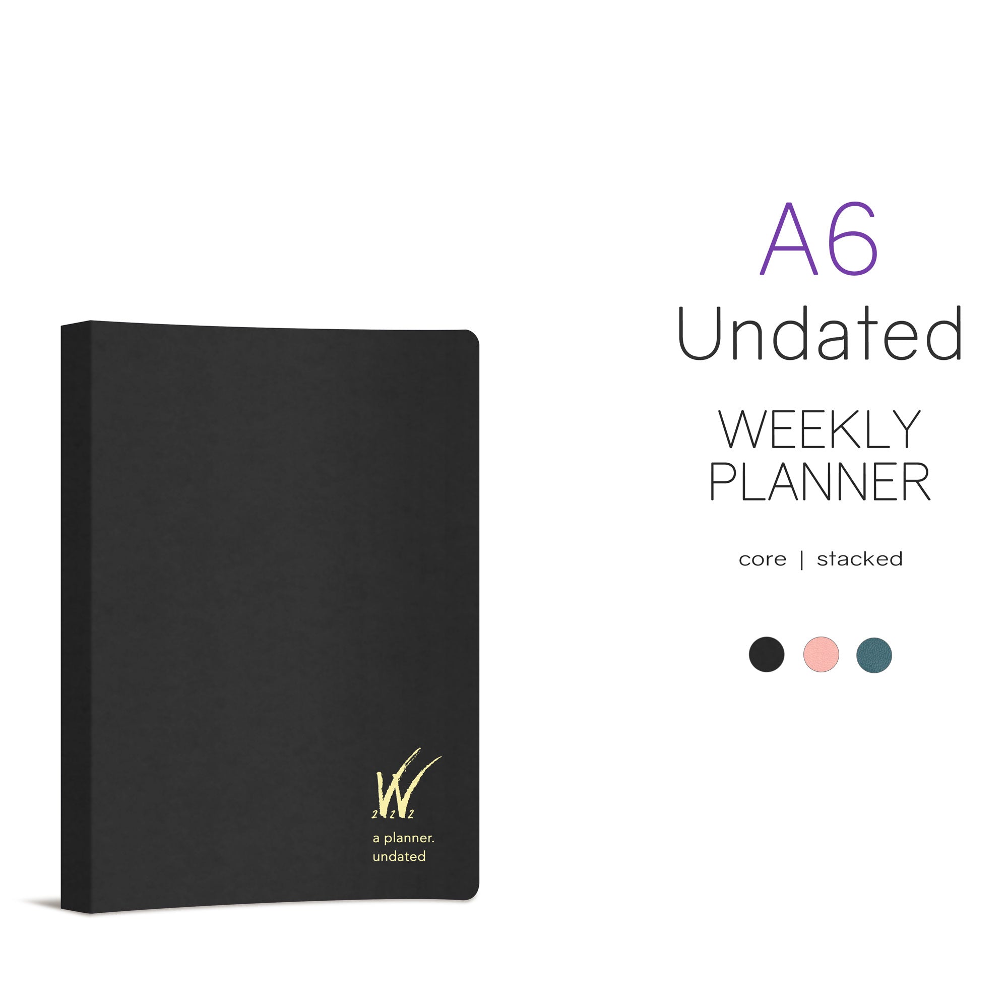 A6 undated weekly planner