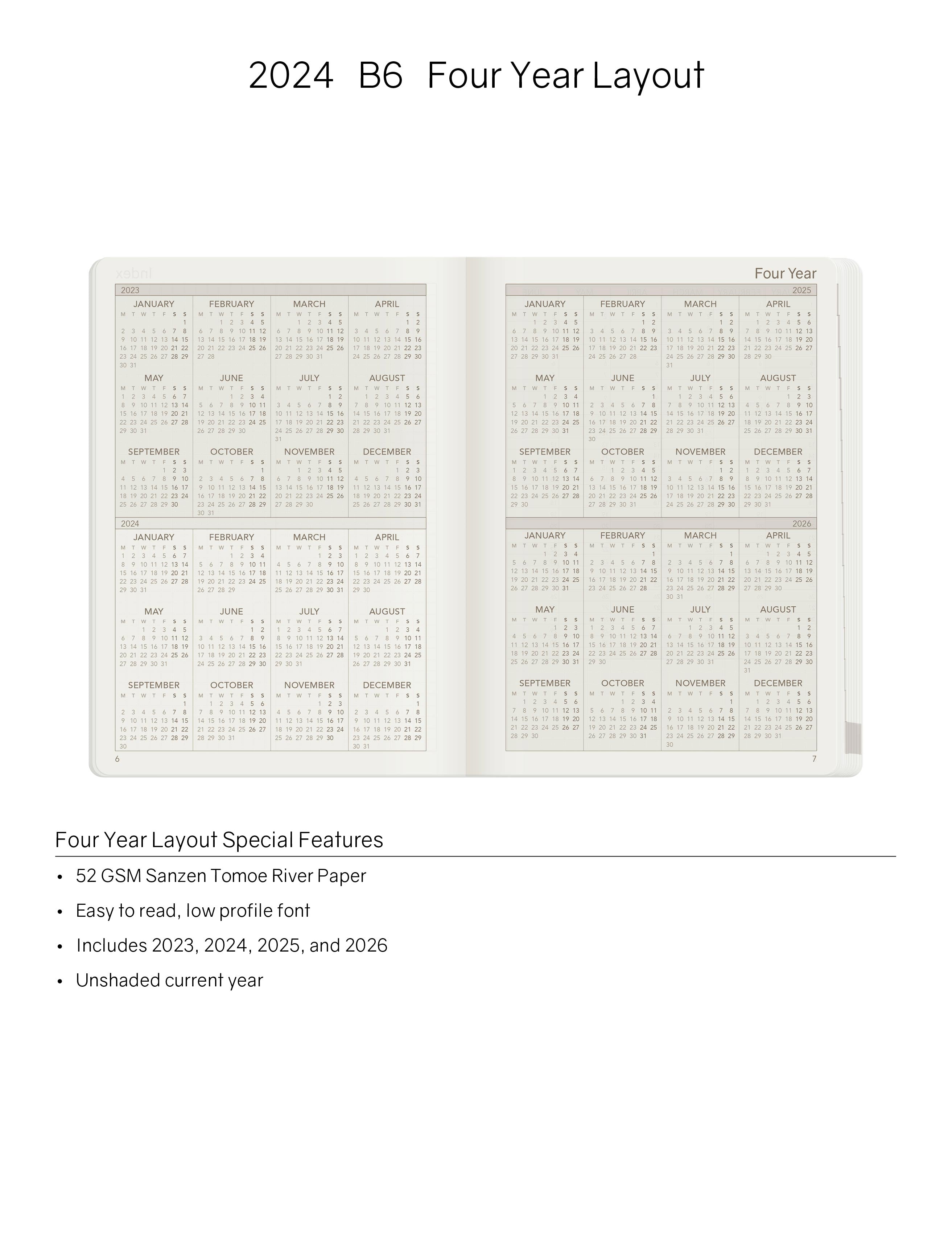 IMPERFECT | 2024 B6 Weekly Planner - 52gsm Tomoe River Paper (All in One)