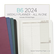 IMPERFECT | 2024 B6 Weekly Planner - 52gsm Tomoe River Paper (All in One)