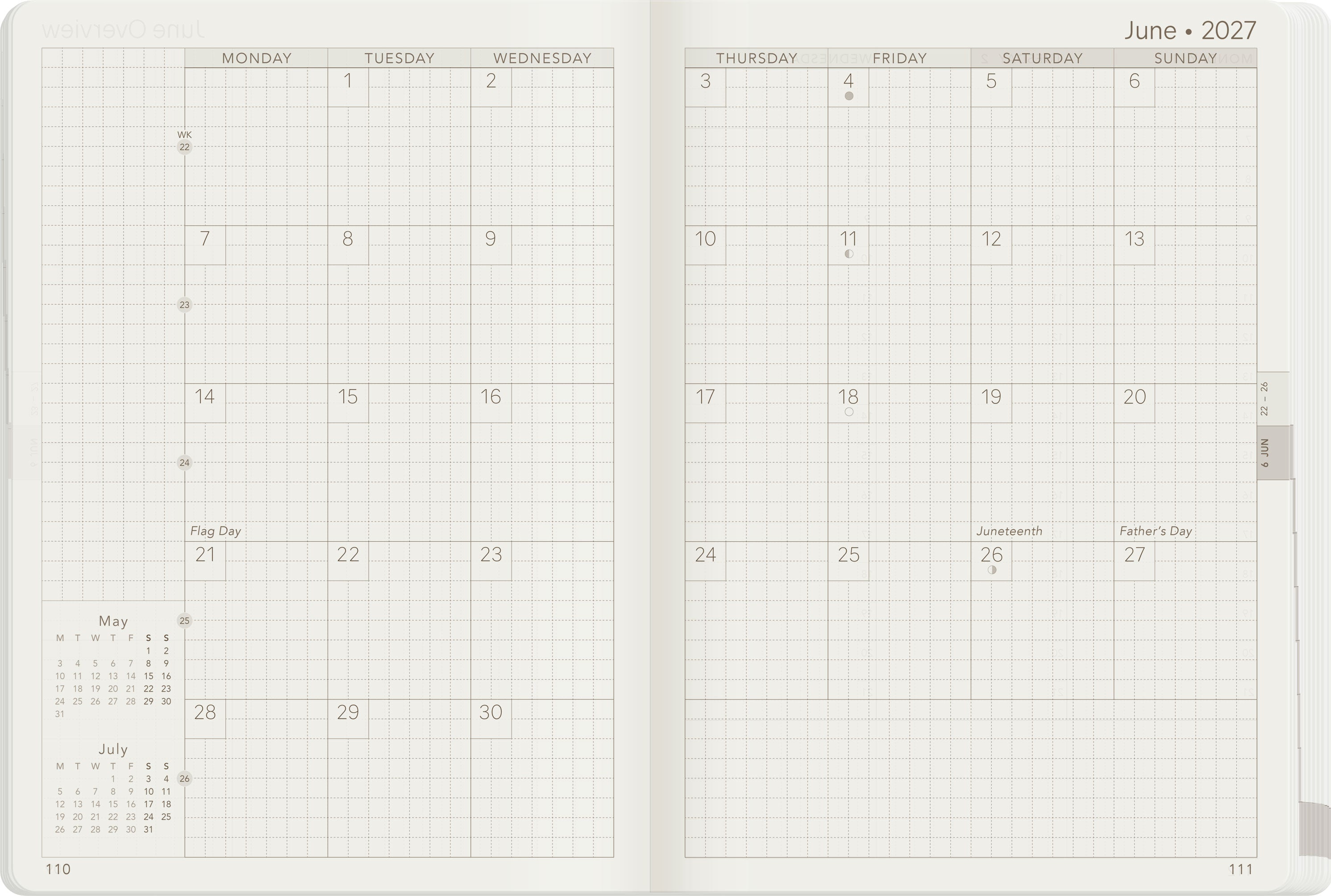 2027 A5 Weekly Planner | All-in-One | Stacked Weekends