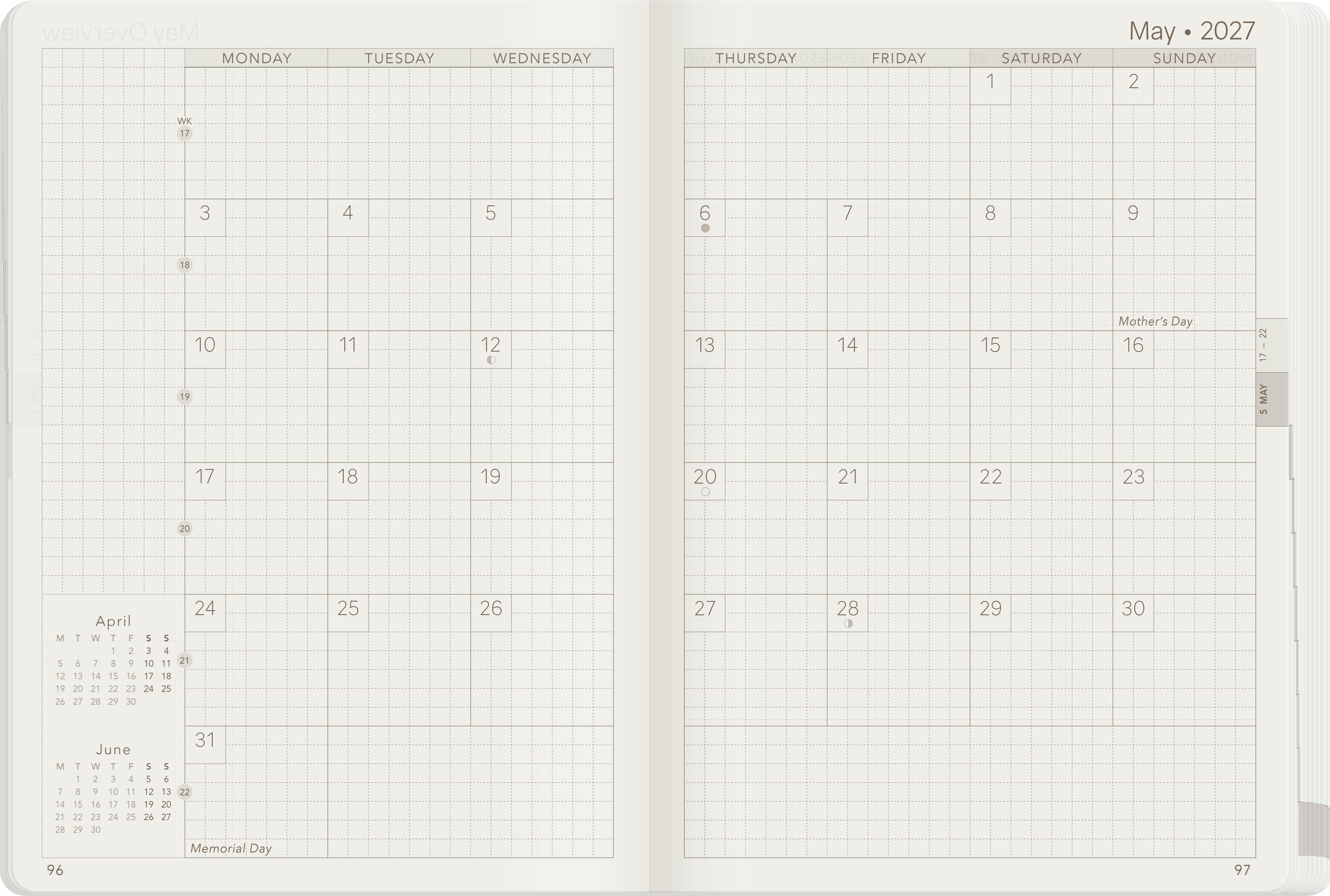 2027 B6 Weekly Planner | Core | Horizontal