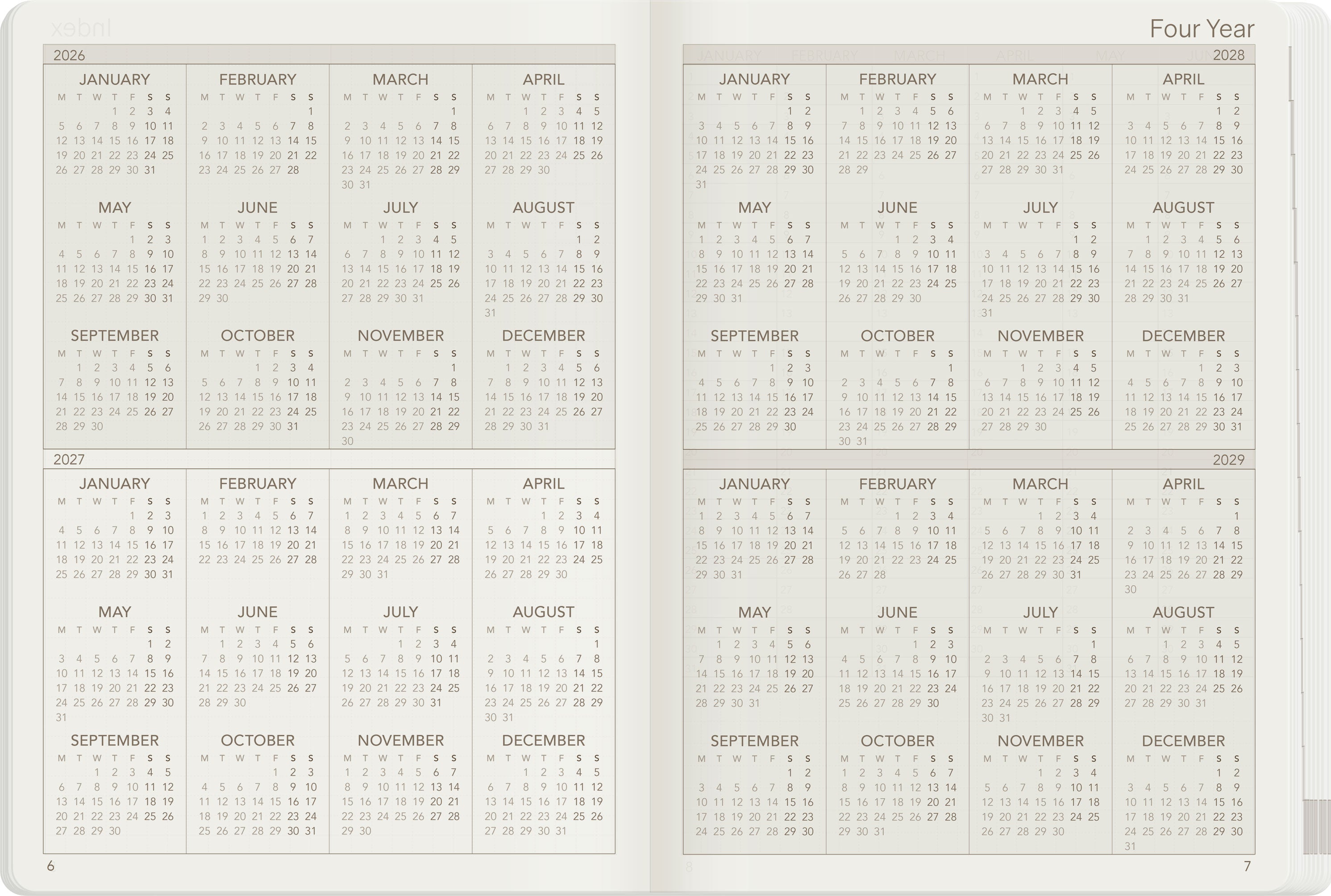2027 B6 Weekly Planner | Core | Stacked Weekends
