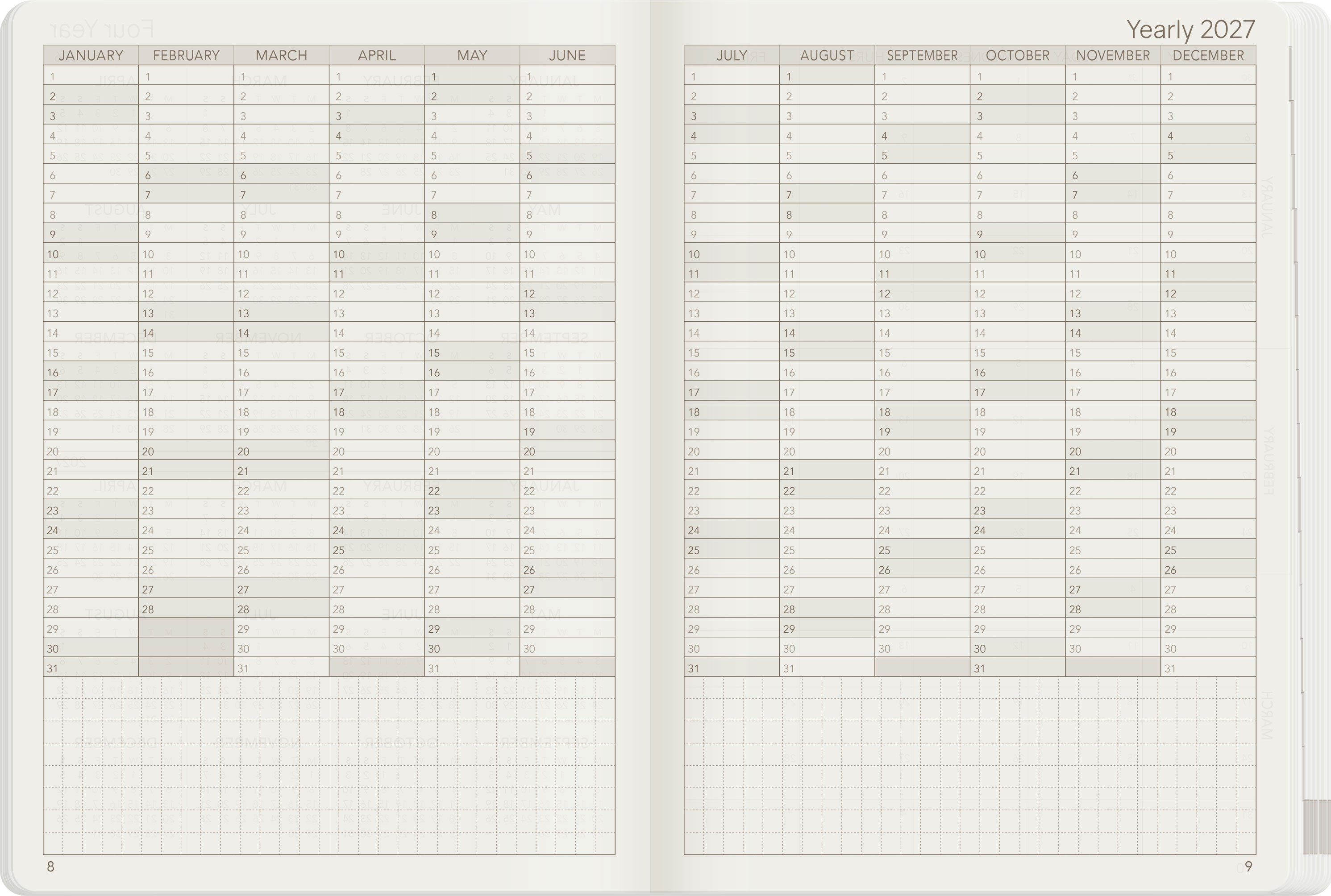 2027 B6 Weekly Planner | Core | Horizontal