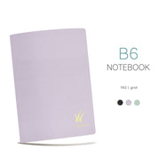 Wonderland 222's B6 Aster notebook with 192-pages of premium tomoe river paper. Two additional colors shown below. 