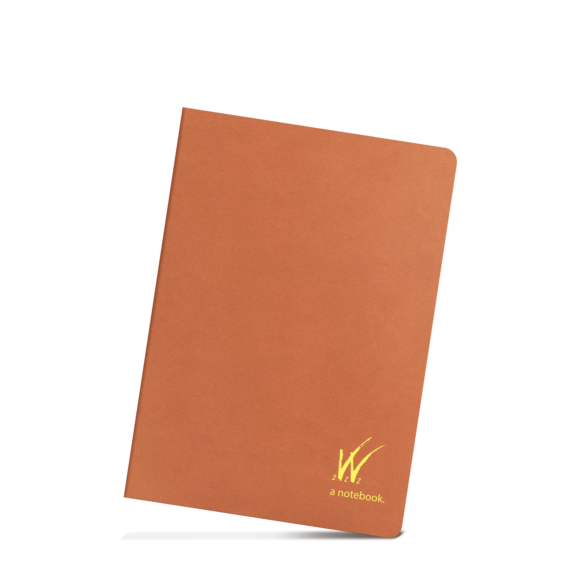 Wonderland 222 B6 notebook in Honeysuckle with fountain pen friendly tomoe river paper and a gold brand detailing 