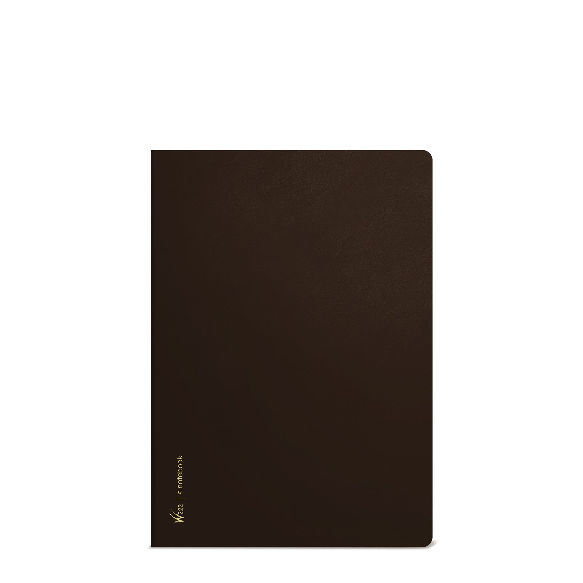 Wonderland 222 B6 notebook in Seattle Roast with gold detailing and 52gsm fountain pen friendly paper