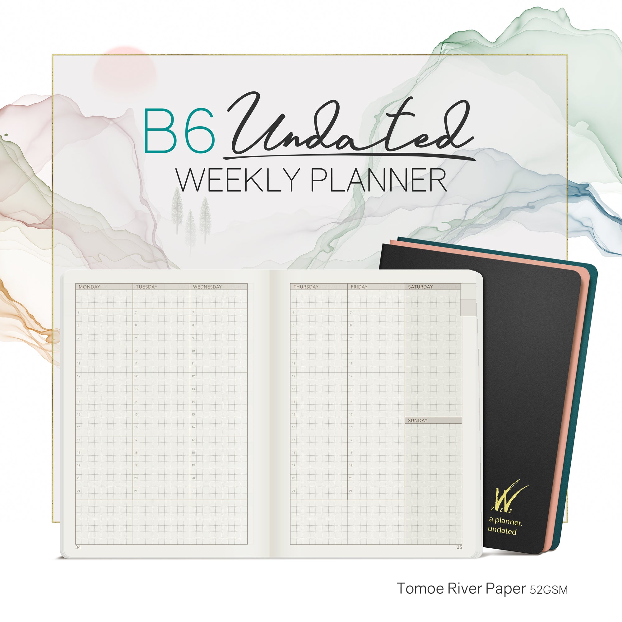 B6 Undated Weekly Planner - 52gsm Tomoe River Paper
