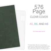Vinly Clear Cover for 576 page wonderland 222 All in One planners in sizes A5, B6 and A6