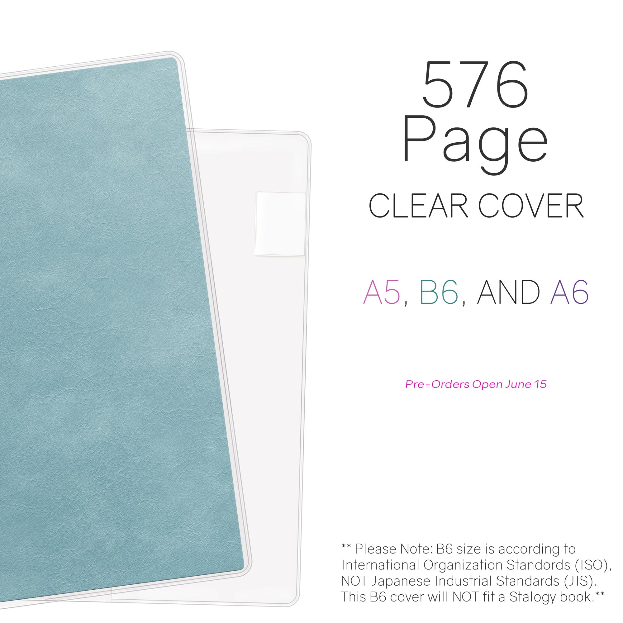 Vinyl Clear Cover | Weekly Planner | All-in-One | 576
