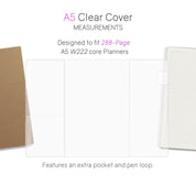 Vinyl Clear Cover | Weekly Planner | Core | 288