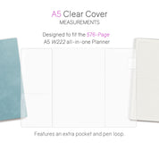 Vinyl Clear Cover | Weekly Planner | All-in-One | 576
