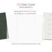 Vinyl Clear Cover for 576 page wonderland 222 A5 All-in-One Planner 