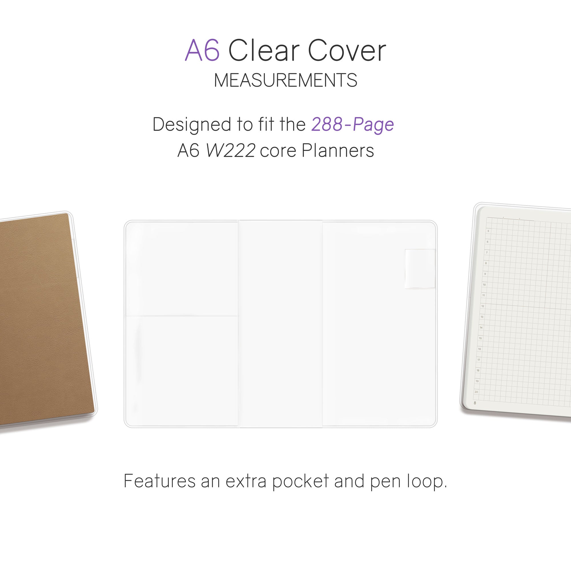 Vinyl Clear Cover | Weekly Planner | Core | 288