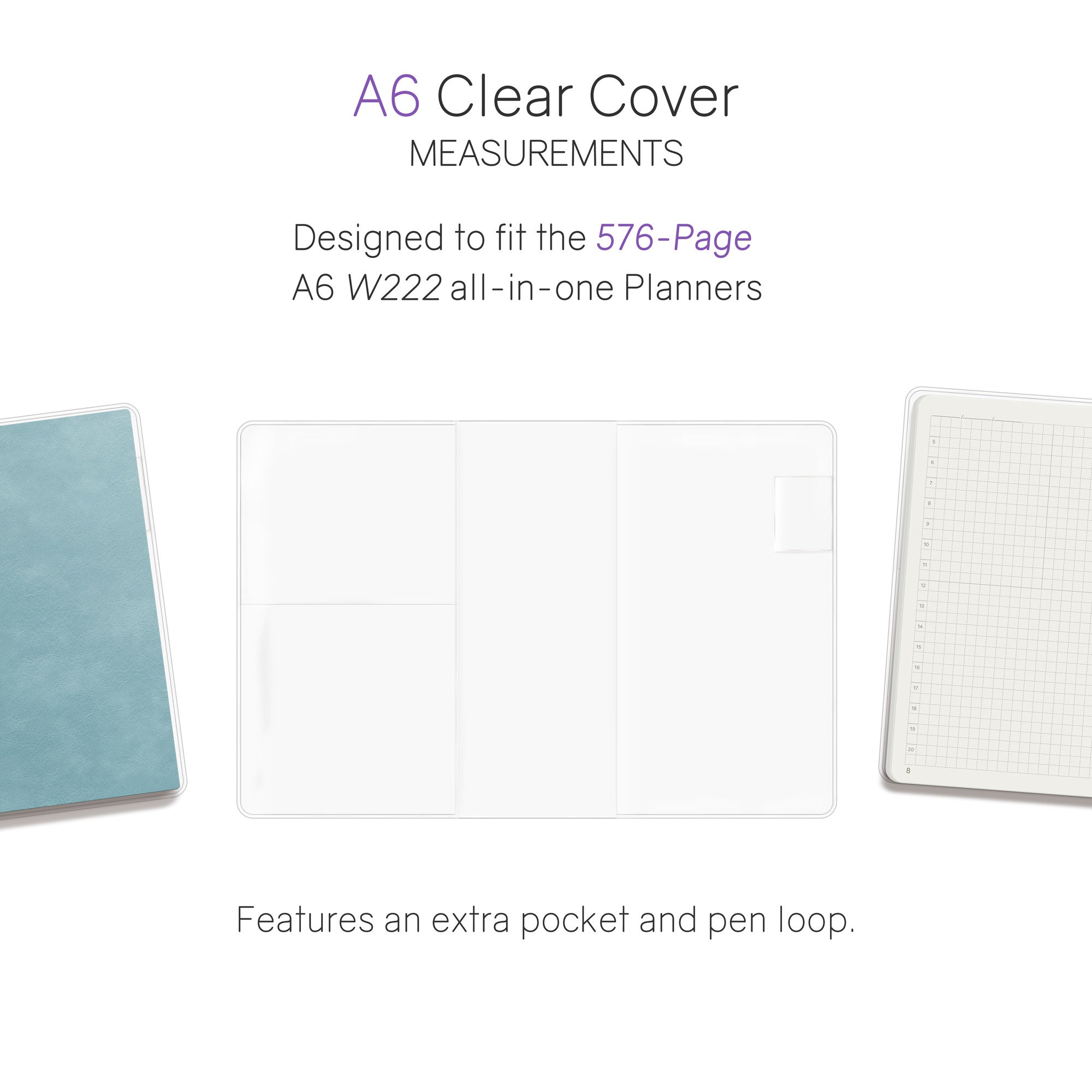 Vinyl Clear Cover | Weekly Planner | All-in-One | 576