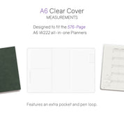 Vinyl Clear Cover for 576 page wonderland 222 A6 All-in-One Planner 