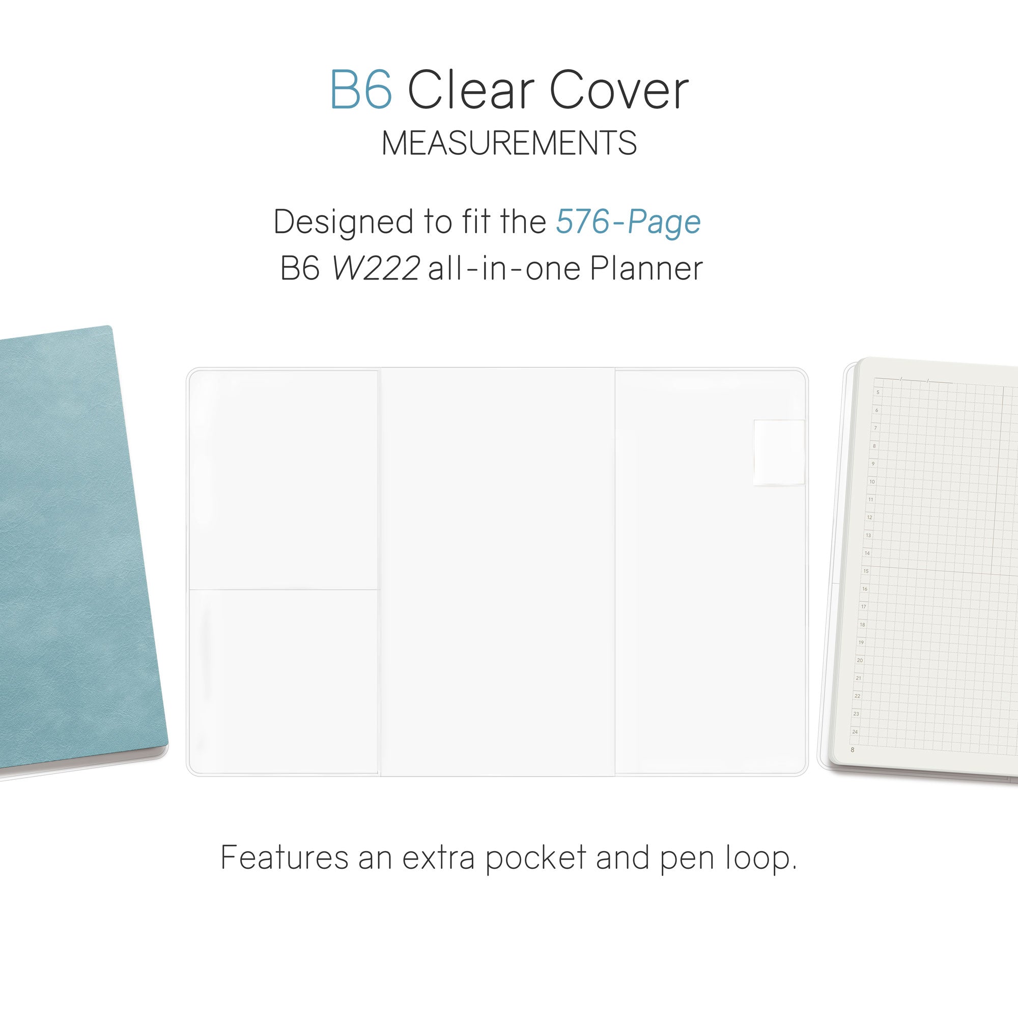 Vinyl Clear Cover | Weekly Planner | All-in-One | 576