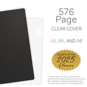 PRE-ORDER | Vinyl Clear Cover | Weekly Planner | All-in-One | 576 (2025 books ONLY)